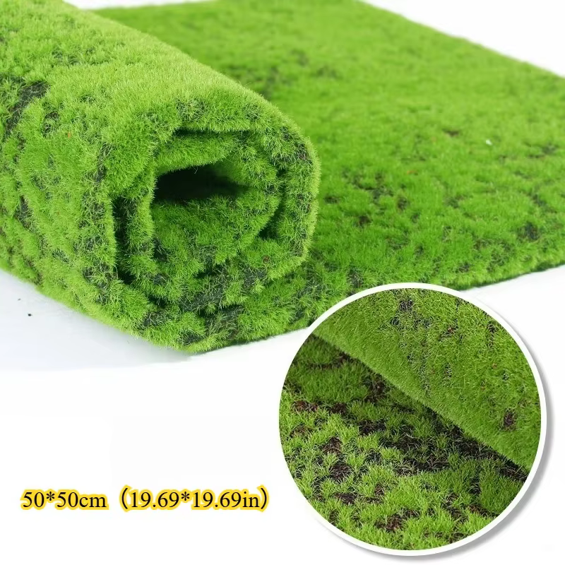 Tapis en gazon artificiel 50x50cm, fausse pelouse en mousse, rouleau de gazon paysager pour jardin, 