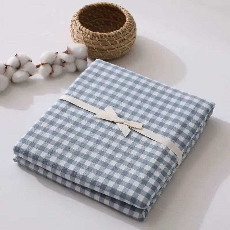 Tissu 100% coton à carreaux de haute qualité au mètre pour taies d'oreiller, pyjama, vêtements, cout