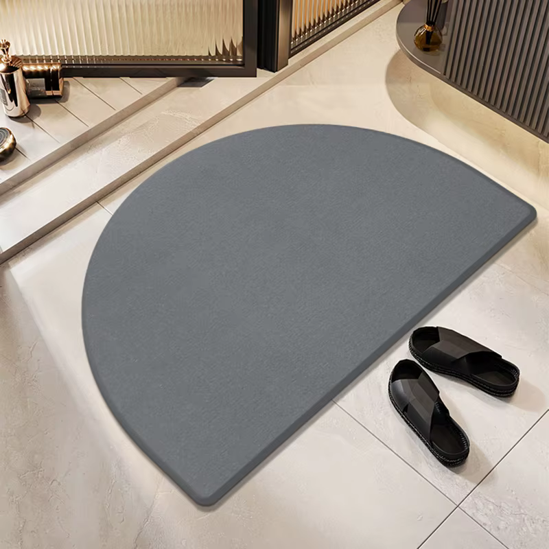 Tapis de bain en pierre de diatomite, tapis de sol en terre de diatomée naturelle, séchage rapide et