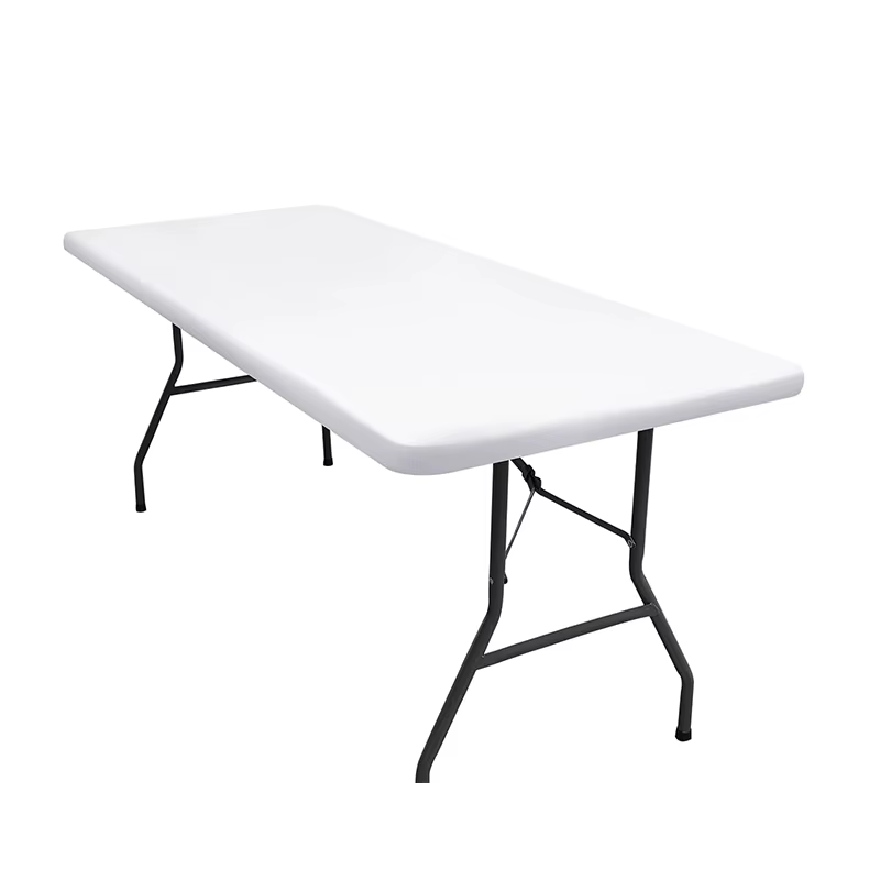LMETJMA nappe rectangulaire élastique ajustée pour Tables de 6 pieds lavable pliant couverture de Ta