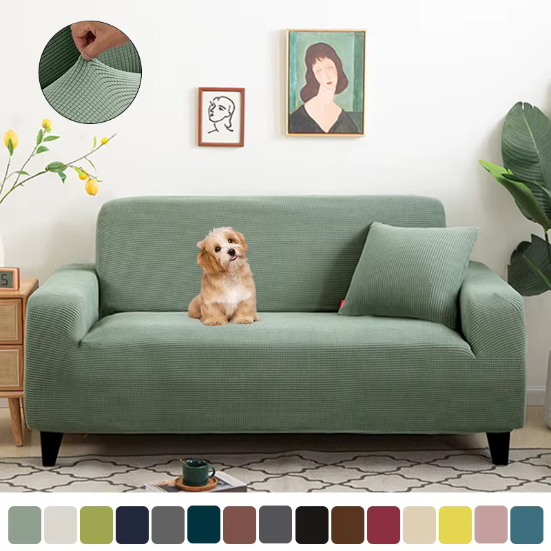 Housse de canapé en Jacquard extensible de haute qualité, housse de protection pour fauteuil polaire