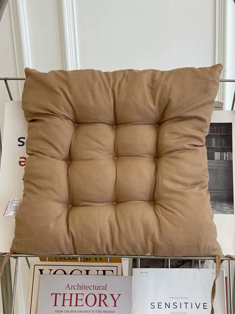 Coussin de dossier en lin et coton perlé, oreiller de tabouret carré, maison, bureau, ordinateur, ch