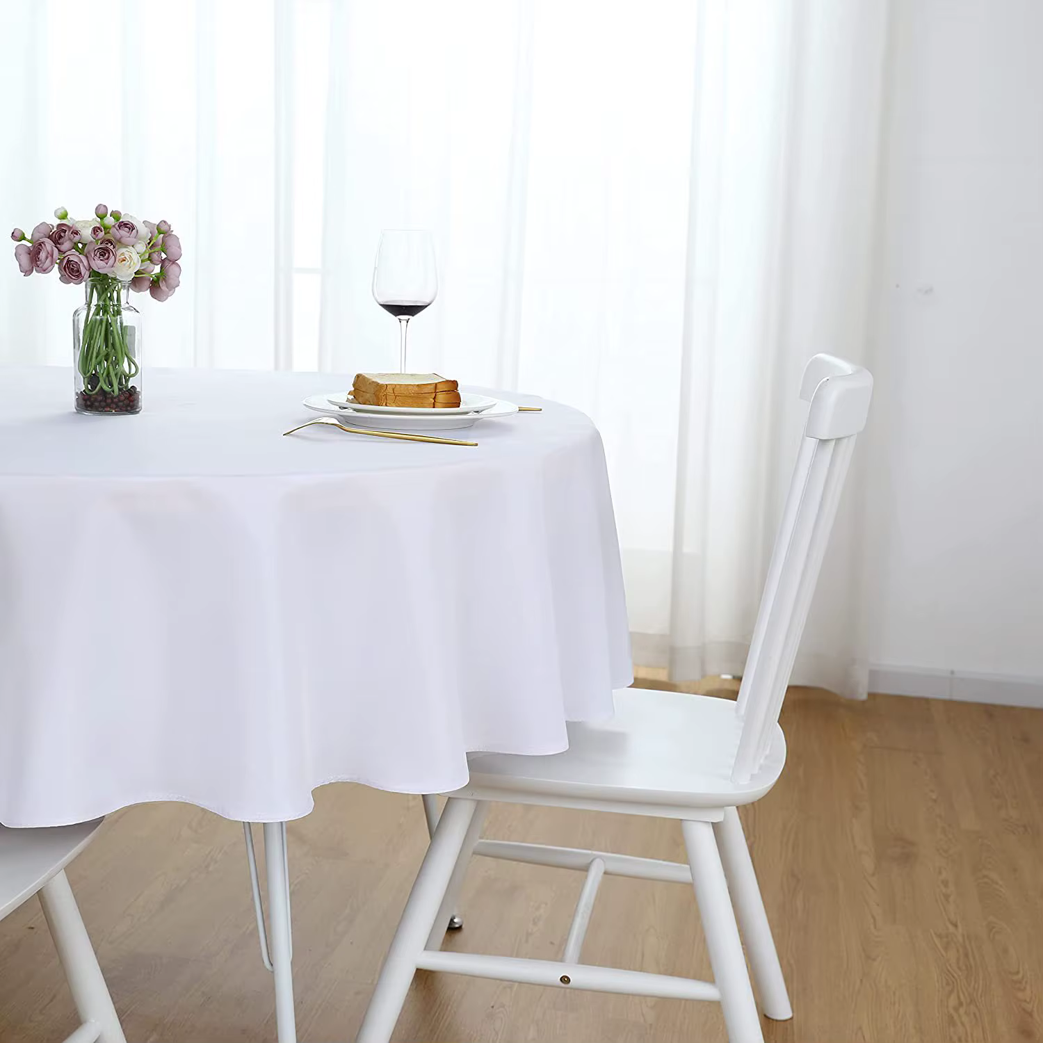 Nappe rectangulaire ronde, nouvelle couleur unie, simple et polyvalente, pour table à manger, antidé