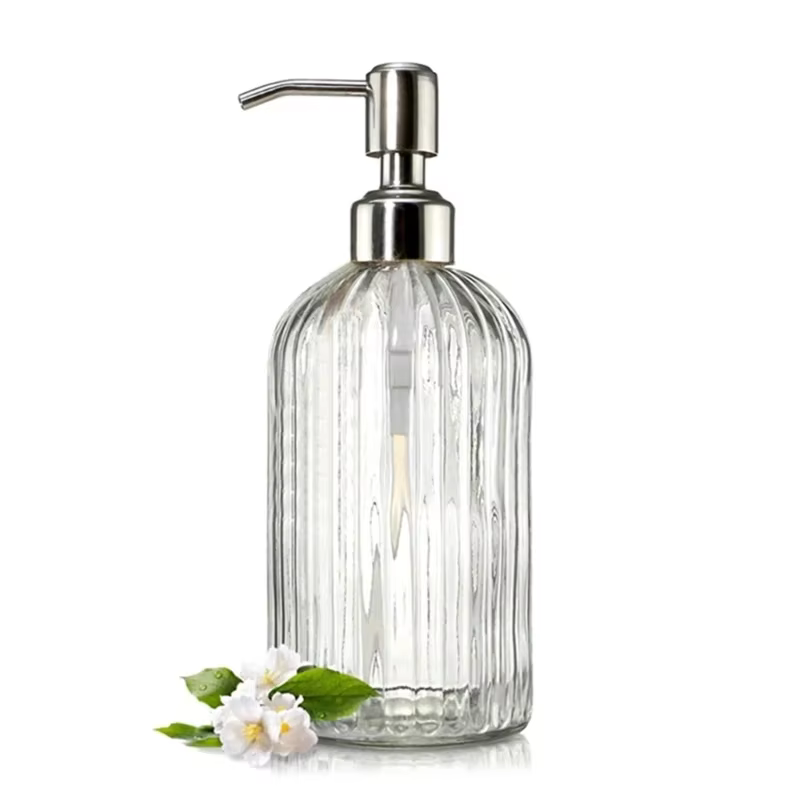 Distributeur de savon en verre transparent pour salle de bains, recharge vide, sous-bouteille de dét