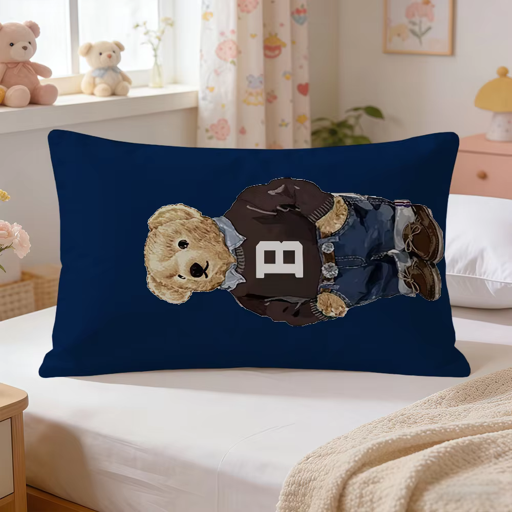 Housse de coussin rectangulaire, mode, luxe, décorative, longues taies d'oreiller, ours, canapé, ban