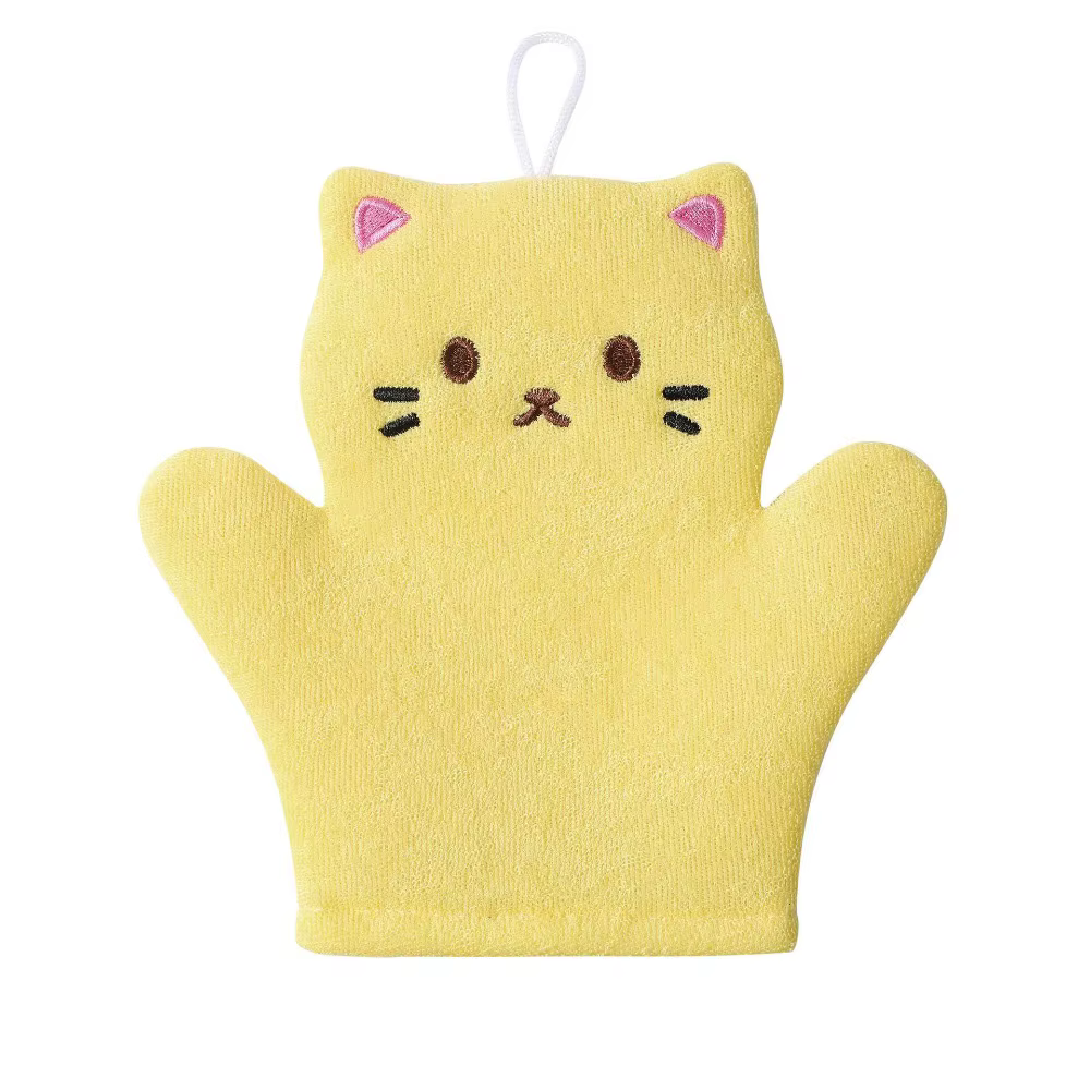 Éponge de bain en forme de dessin animé pour bébé, gant moussant, mignon, confortable, serviette de 