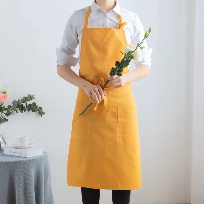 Tablier d'ustensiles de cuisine de logo personnalisé aucun tabliers de Tat de toile tablier de cuisi
