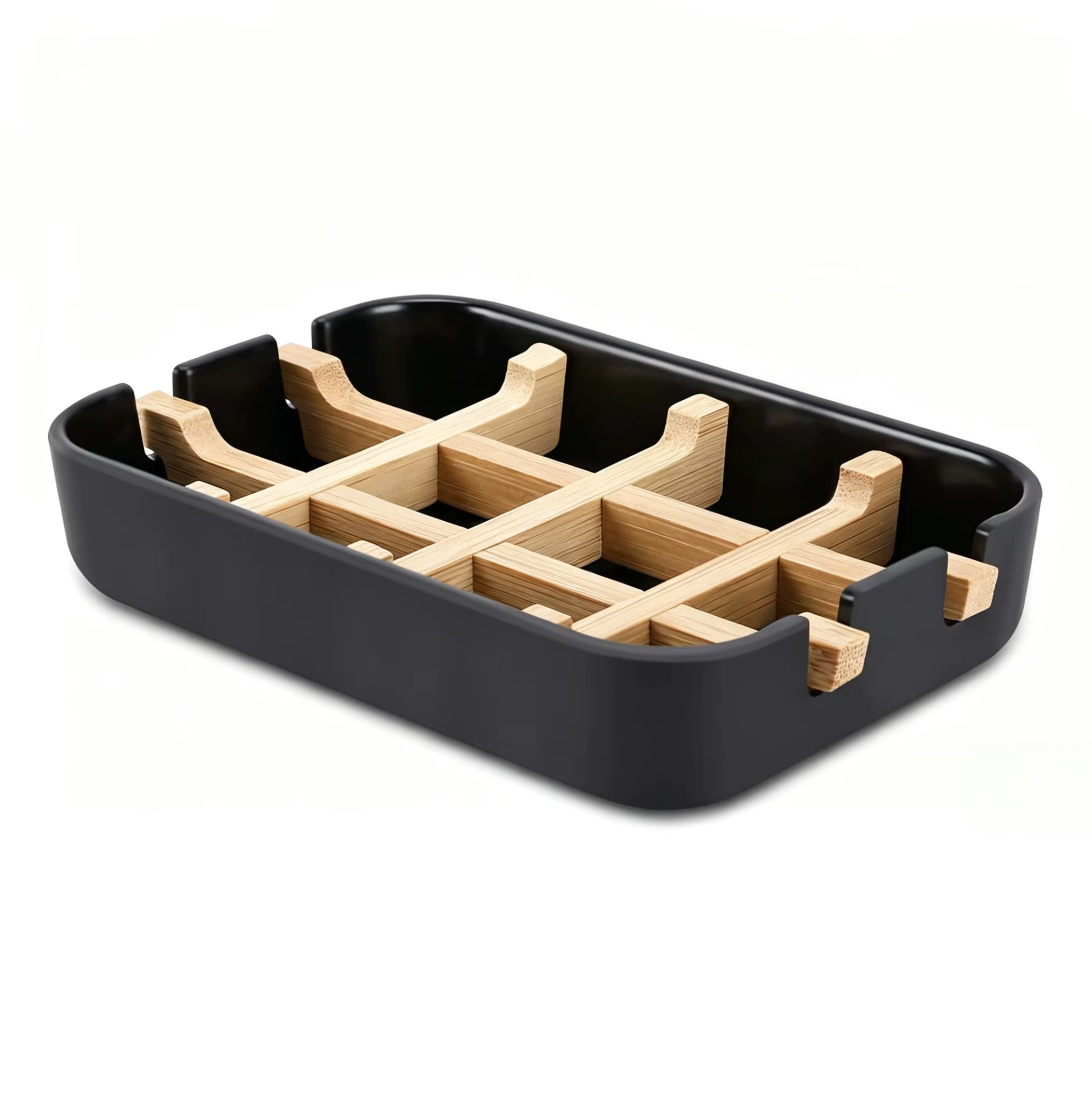 Porte-savon en bambou, porte-savon écologique, boîte à savon durable et portable, accessoire de sall