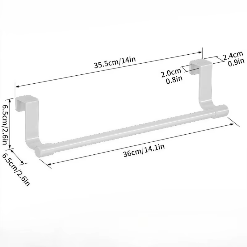Porte-serviettes sans perçage pour placard, support de rangement en métal pour torchons de cuisine à