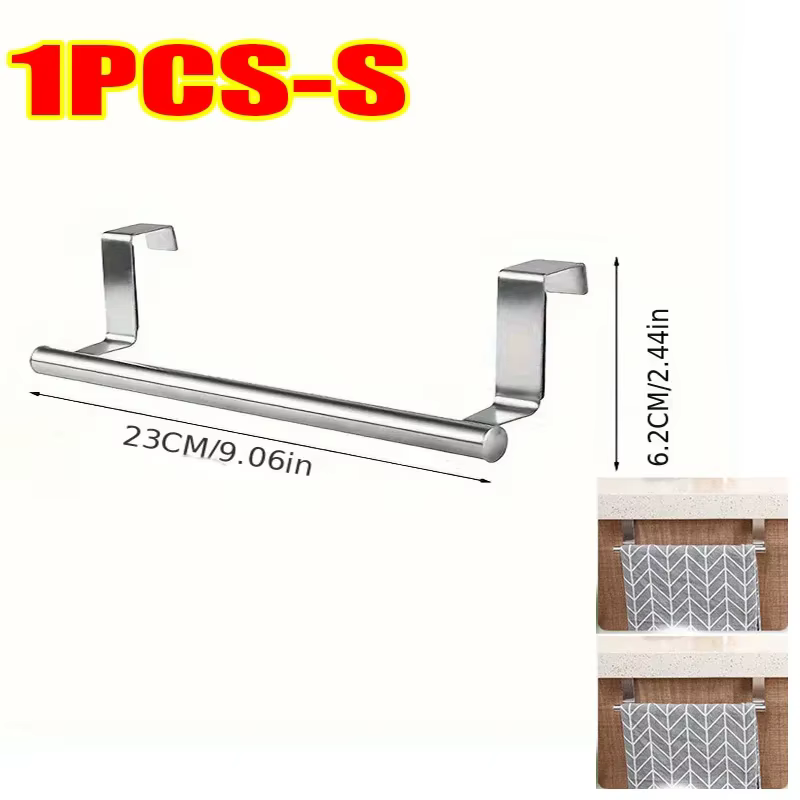 Porte-serviettes de cuisine en acier inoxydable, porte-serviettes de salle de bain, porte d'armoire,