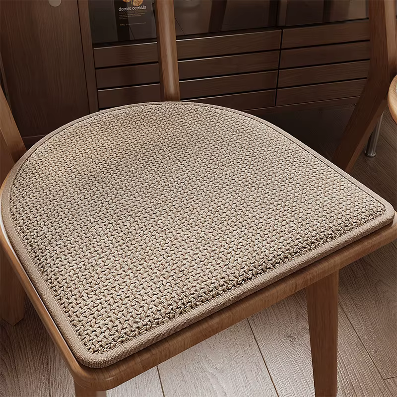 Coussin de chaise de salle à manger en coton et lin, forme fer à cheval, pour chaise en bois massif,