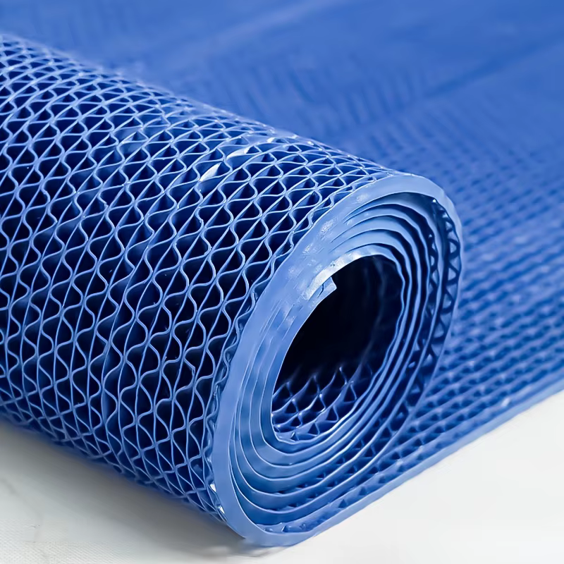 Tapis de douche de haute qualité, Design géométrique, facile à nettoyer, 100% PVC, pour salle de bai