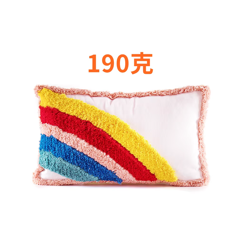 Juste de coussin tuftée guépard rose jaune, taie d'oreiller brodée à la main Boho, décoration d'inté