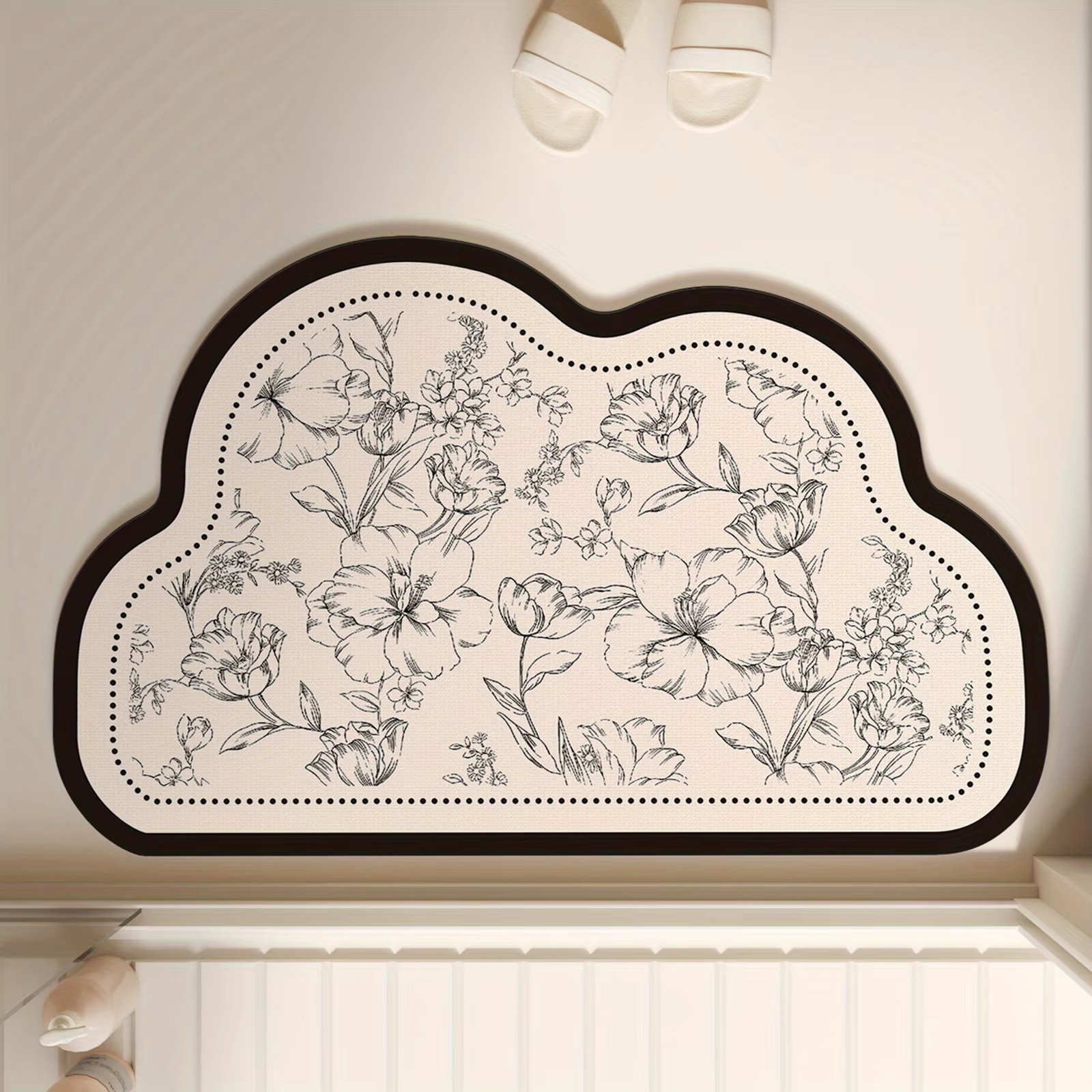 Tapis de salle de bain super antidérapant en caoutchouc, tapis de sol à absorption rapide et séchage