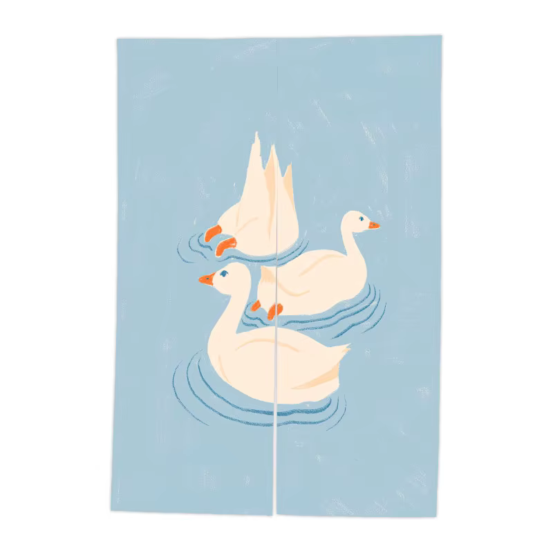 Rideau demi-voilage VIKAMA en plumes de canard blanc pour entrée de café, chambre, cuisine, salle de