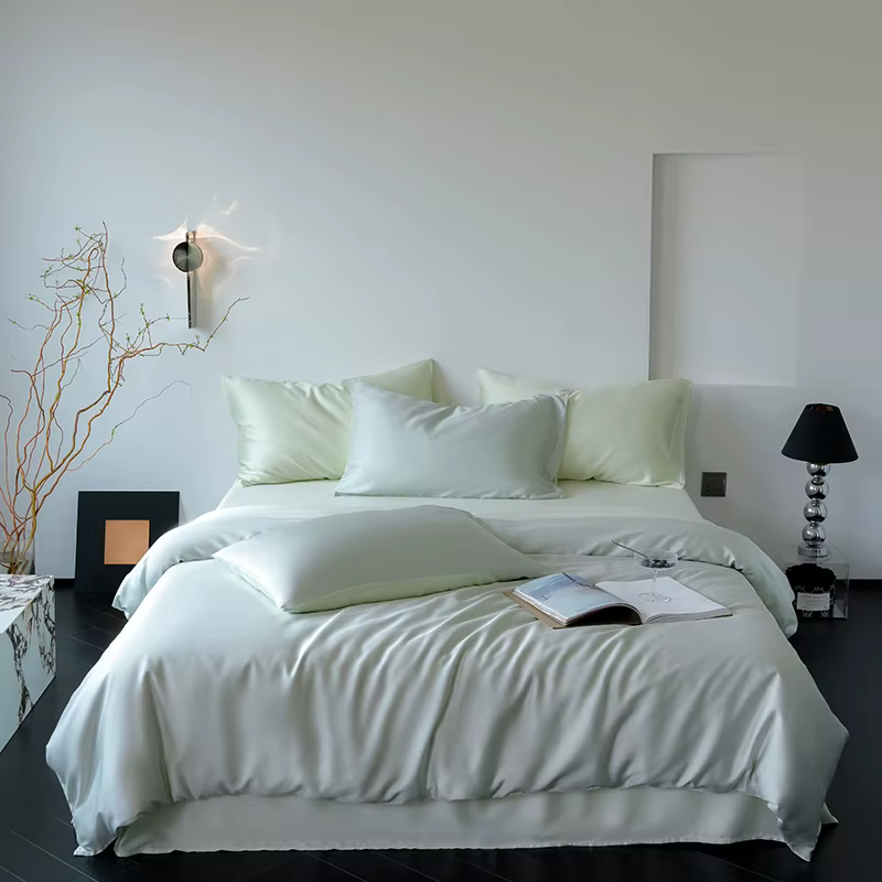 Parure de lit de luxe en Lyocell massif, rafraîchissante pour l'été, soyeuse, comprenant housse de c