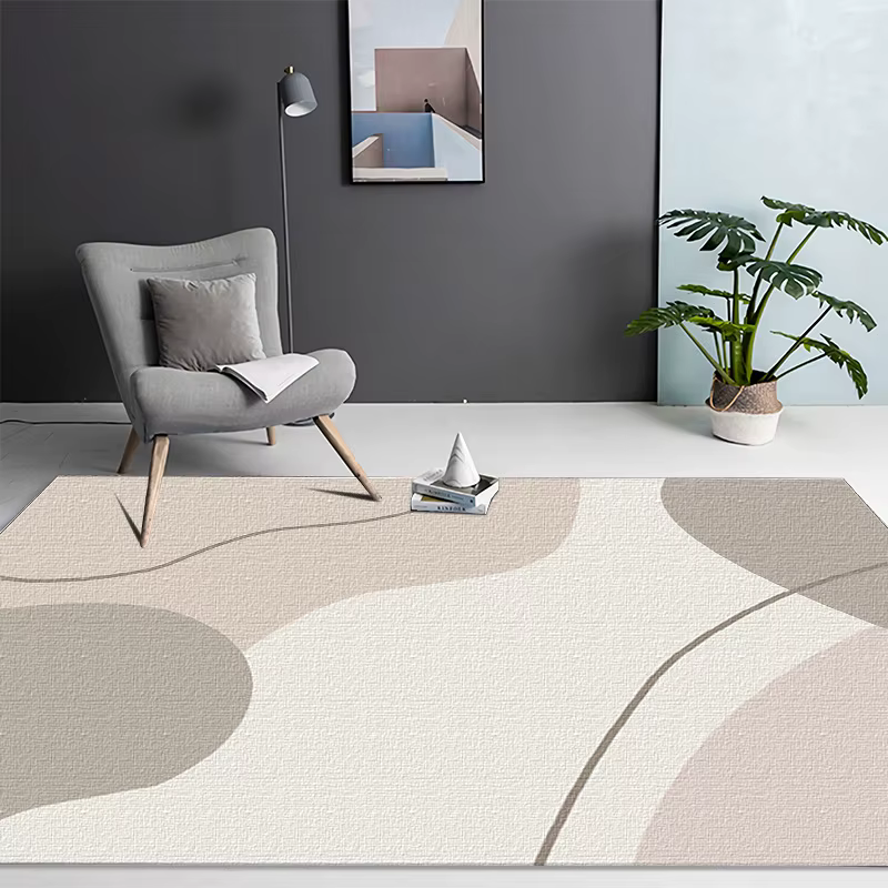 Tapis de salon de luxe léger et haut de gamme, lavable, grande surface, simple, pour table basse, ch