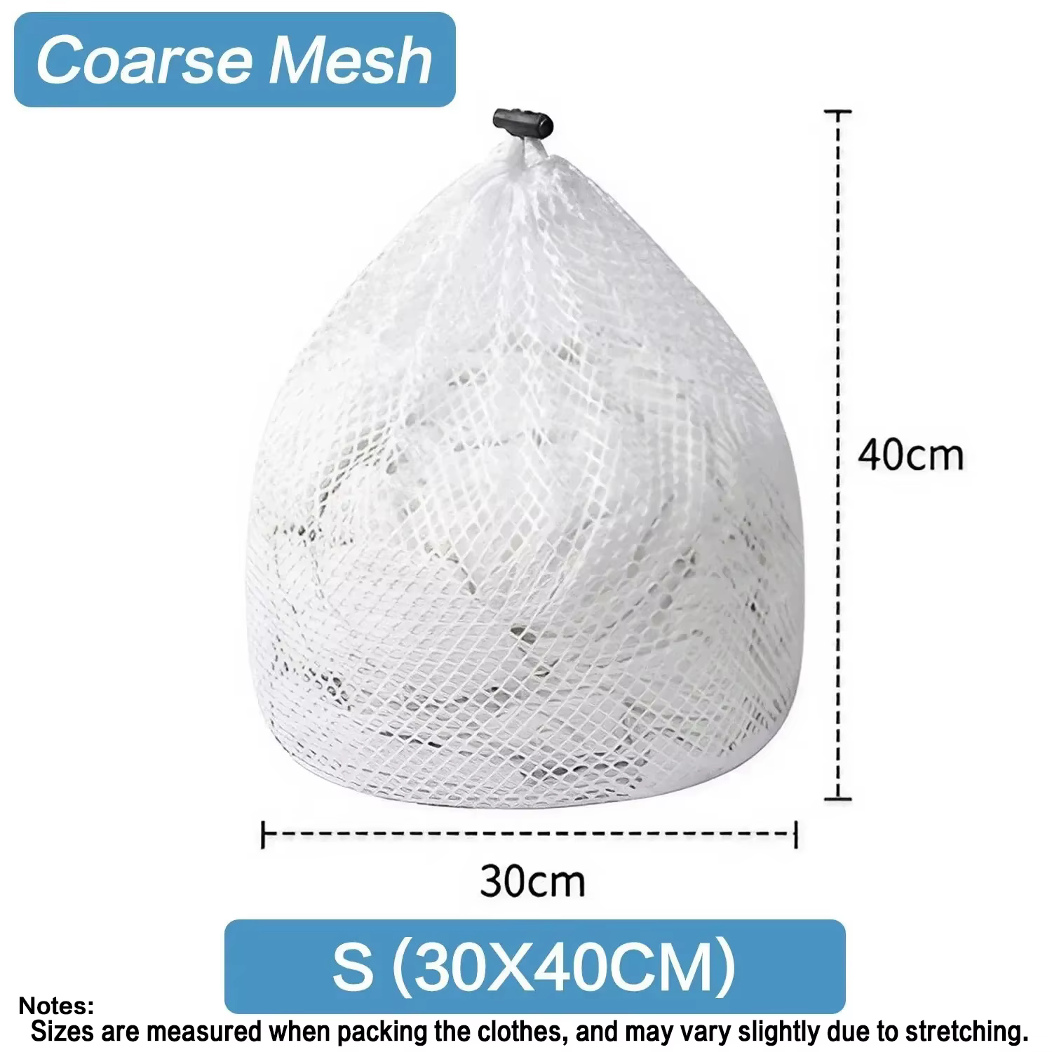 Sac à linge en maille – lavable en machine, pour voyage et linge, avec fermeture à cordon pour chemi