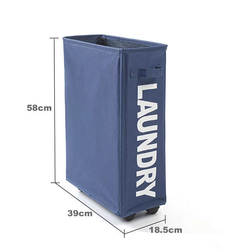 Panier à linge avec roulettes, grande capacité, panier de rangement pour tapis de yoga, multifonctio