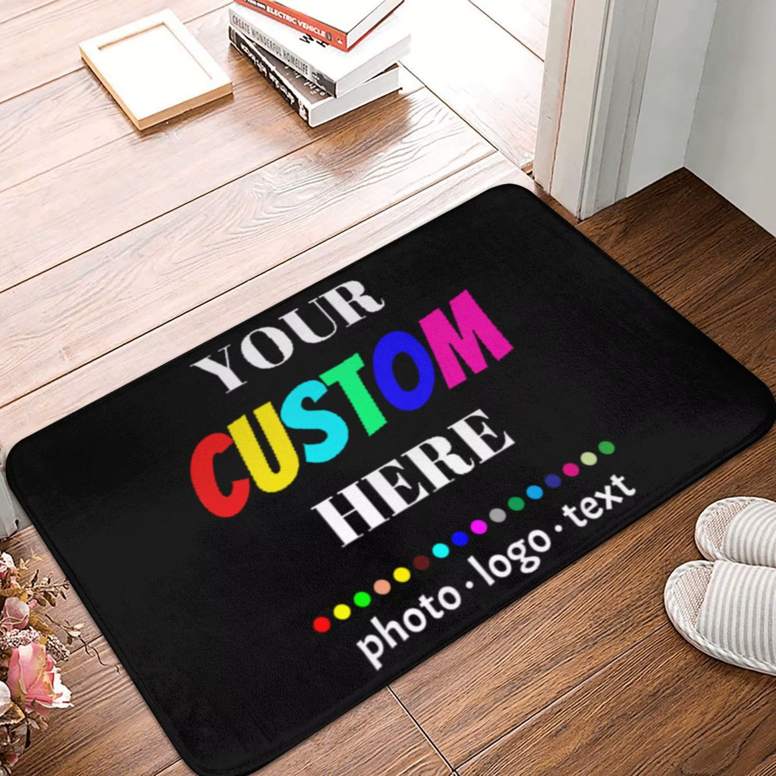 Tapis de sol personnalisé sur mesure, tapis rectangulaire avec photo personnalisée, tapis doux pour 