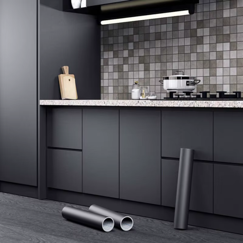 Film d'armoire mat, décor de cuisine, imperméable, couleur unie, auto-adhésif, papier peint en vinyl