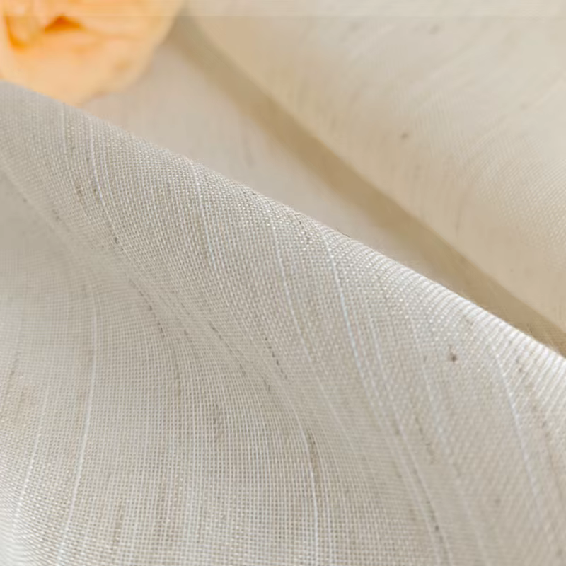 Voilages en lin naturel luxueux pour rideaux de fenêtre, draperies et stores pour salon, chambre et 