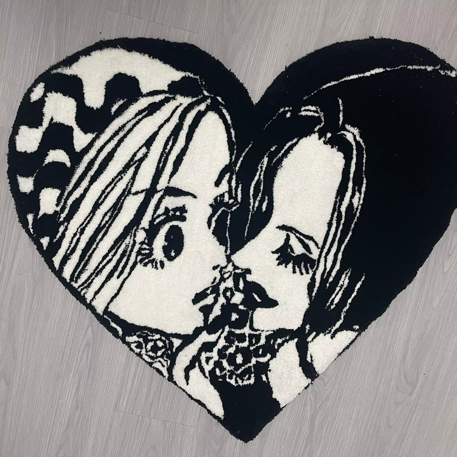 Japon dessin animé Nana amour tapis décoration chambre belle noir et blanc senior ménage anime périp