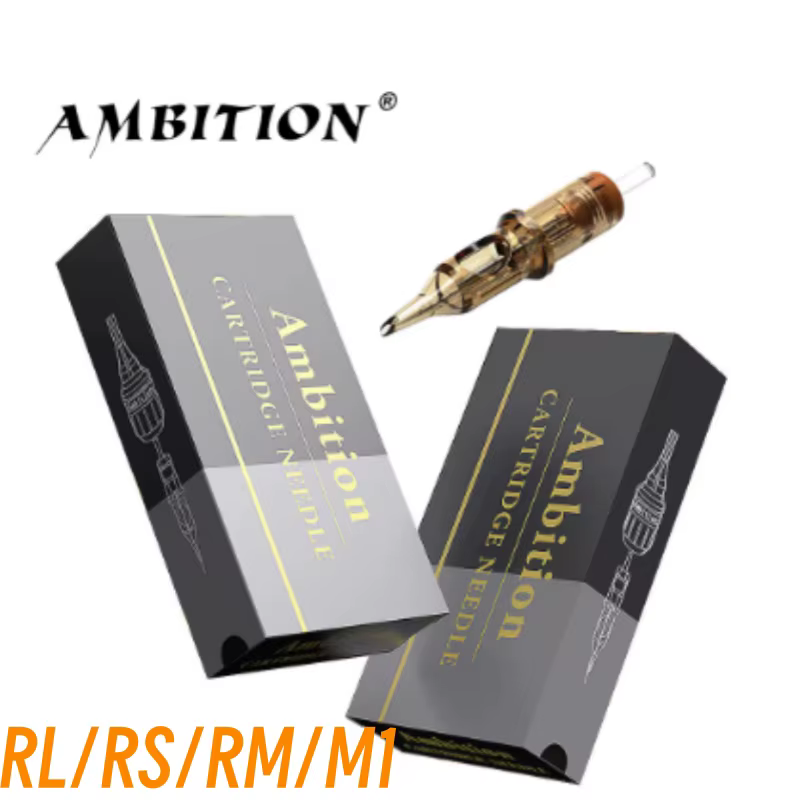 Ambition Premium 20pcs RL/RM/RS Cartouche de tatouage Round Liner Shader Curved Magnum Aiguille de t