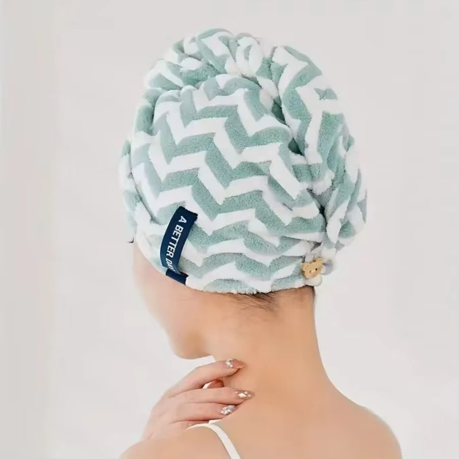 Serviette de bain en microfibre rayée à séchage rapide, absorbante, douce au toucher, pour la douche