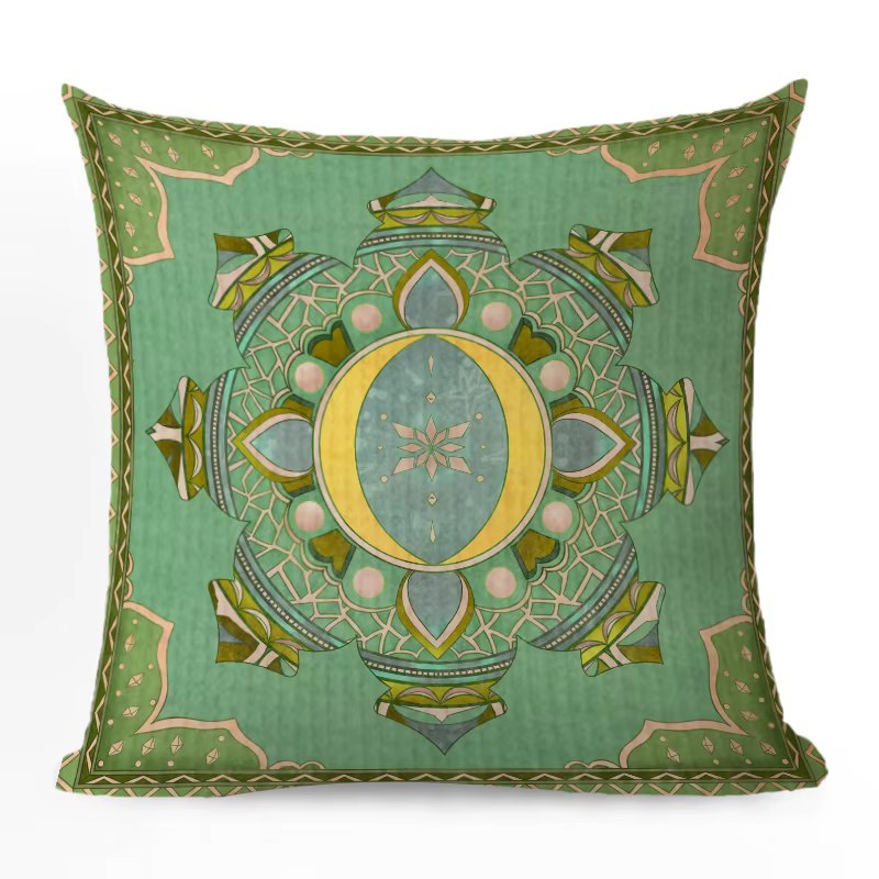 Juste de Coussin en Peluche Verte Courte, Taie d'Oreiller Décorative pour la Maison, le Canapé, la F