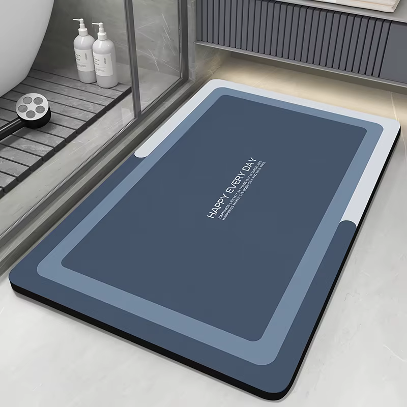 Tapis de bain en Diatomite, absorbant, antidérapant, pour salle de bain, pour pieds, douche à séchag