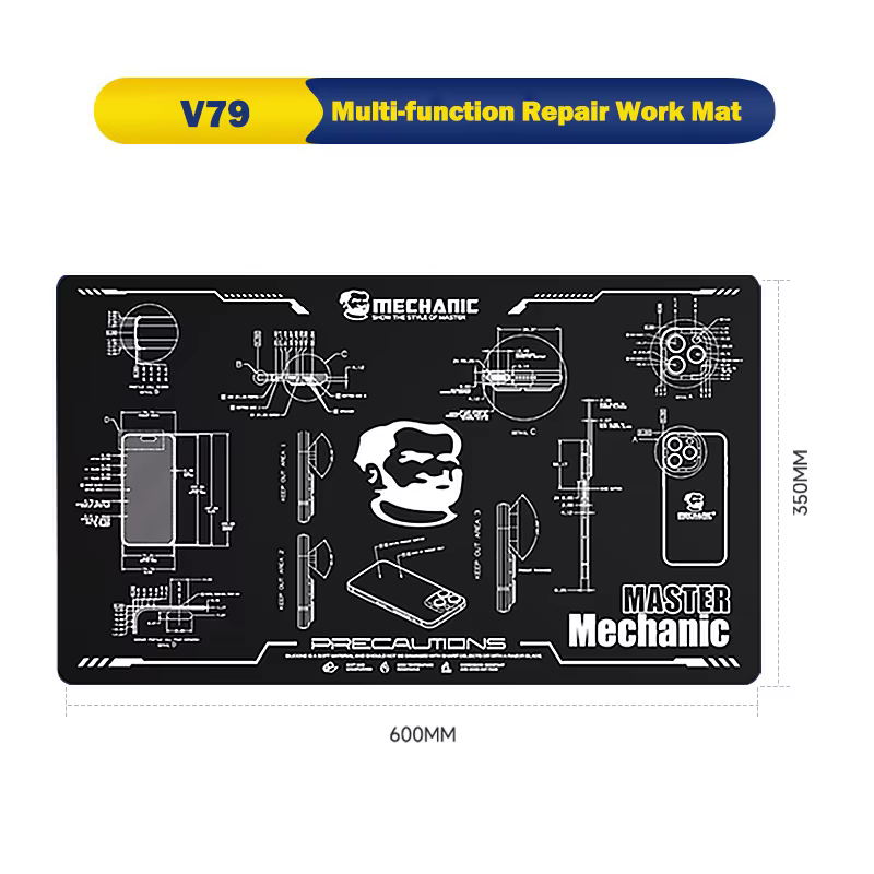 Tapis de travail de réparation multifonction mécanique V77 V78 V79, pour l'entretien du téléphone po