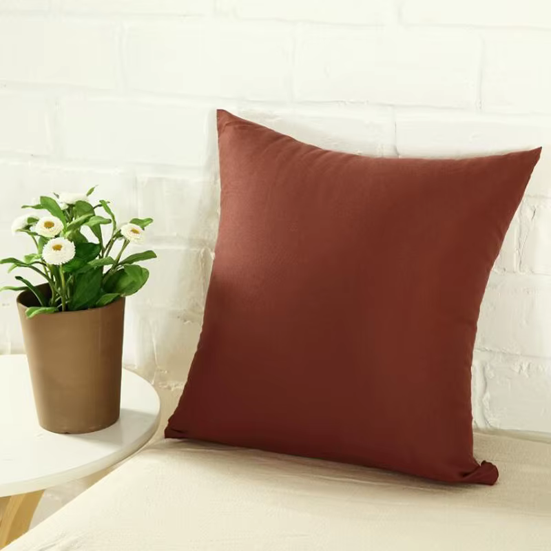 Housse de coussin couleur bonbon, taie d'oreiller de couleur unie, taie d'oreiller décorative pour s