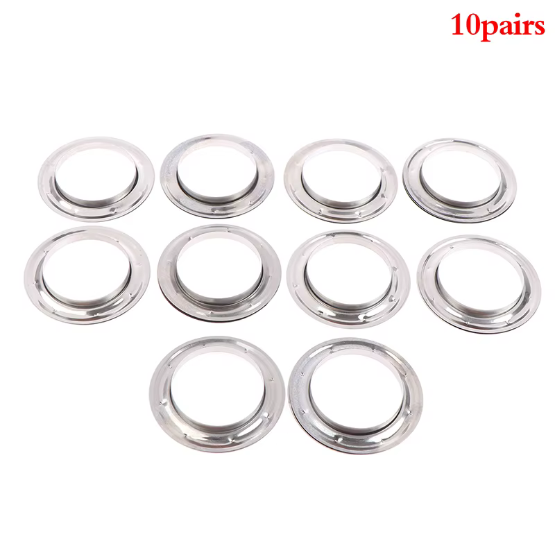Anneaux de rideau à œillets en métal argenté, œillet supérieur, accessoires d'en-tête, diamètre inté
