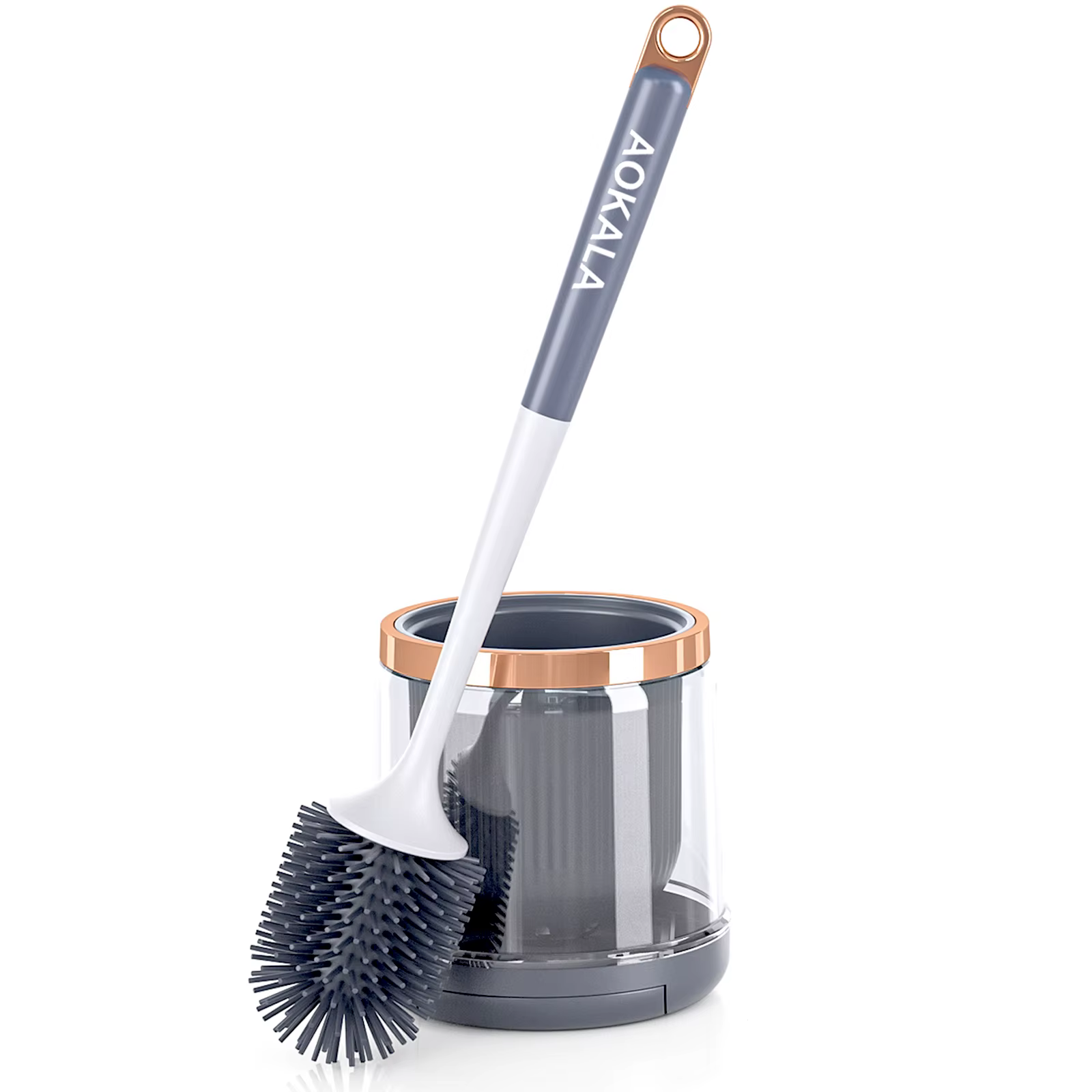 Aokala – ensemble de brosses de toilette en Silicone, brosse et support pour cuvette de toilette ave