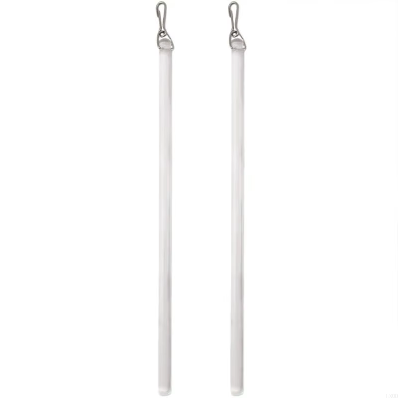 LX0D Curtain Pull Wand 17inch Clear 2pieces Set pour l'ouverture draperie tige fermeture