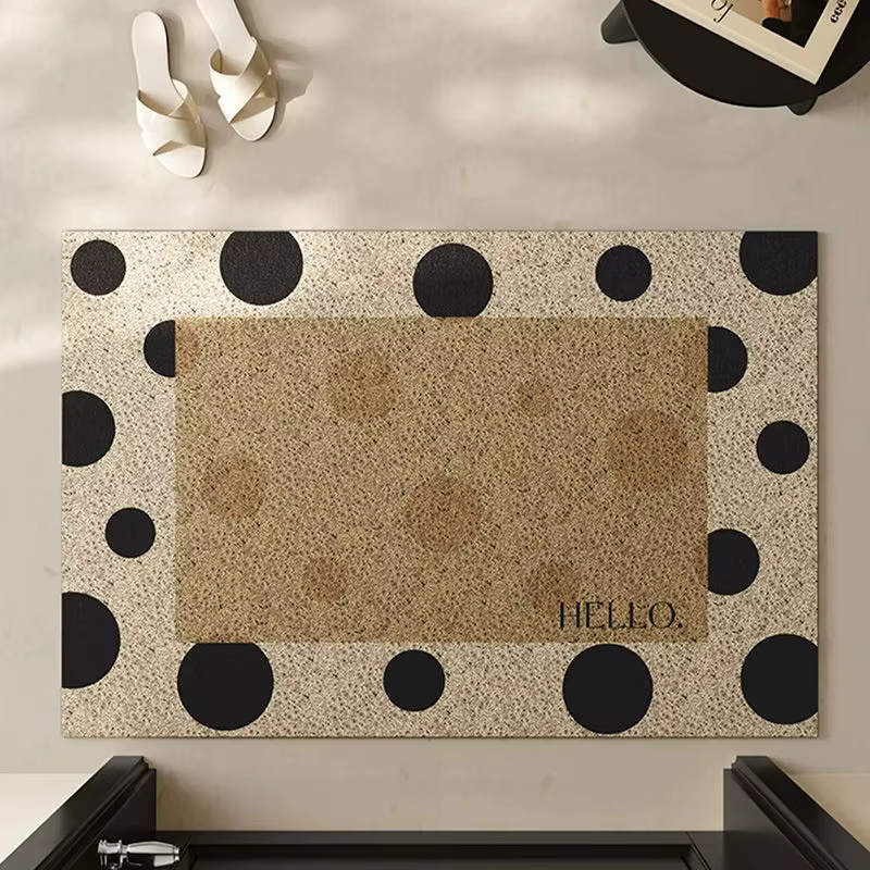 Tapis de porte d'entrée rétro en PVC, tapis de sol, tapis anti-poussière, tapis de dépoussiérage, po