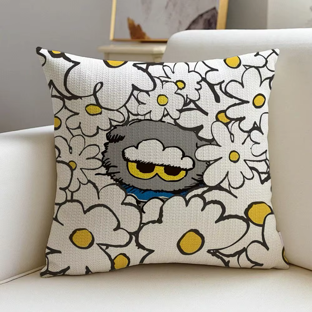 Housse de coussin Art Zoa Aki Zaki Cat Flower Fashion, housse de coussin, taie d'oreiller, fermeture