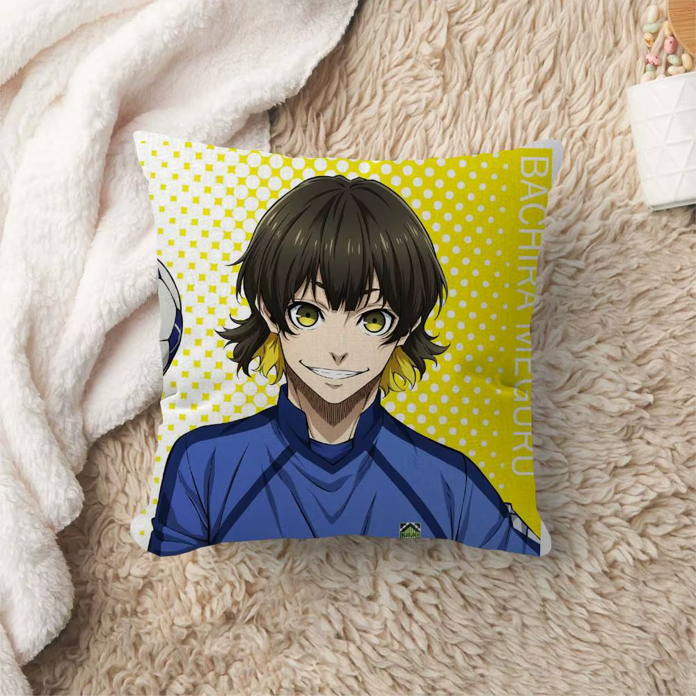 Housse de coussin Anime Blue Lock, décoration de style farmhouse, housses de coussin décoratives pou