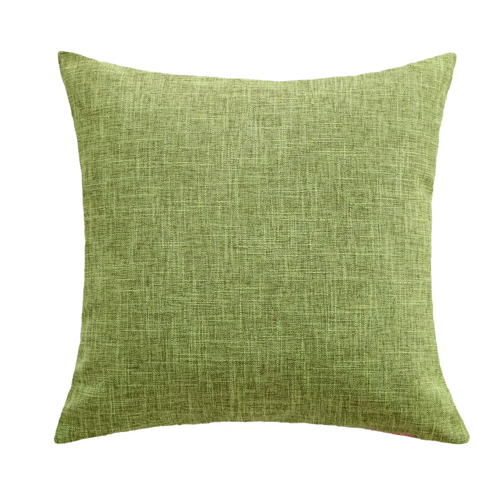 Juste de Coussin Respirante et Douce de Style Nordique, Taie d'Oreiller Décorative Verte d'Été pour 