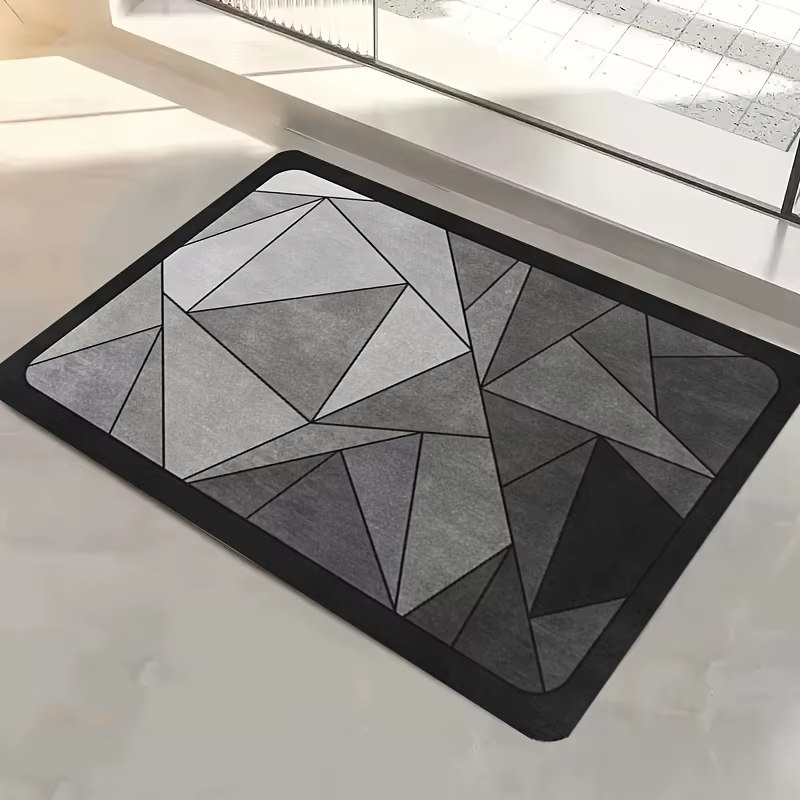 VIKAMA Collection minimaliste salle de bain géométrique diatomée boue tapis séchage rapide antidérap