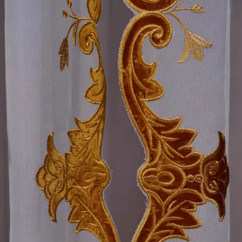 Rideaux de luxe en velours de style européen, pour salon, palais moderne, velours français de haute 