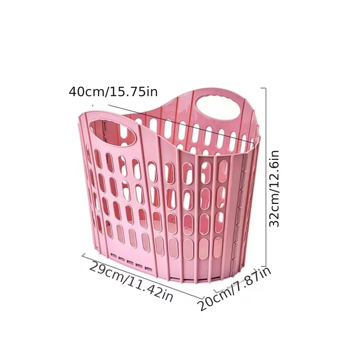 Panier à linge pliable avec poignée - Design rectangulaire en plastique durable, respirant et léger 