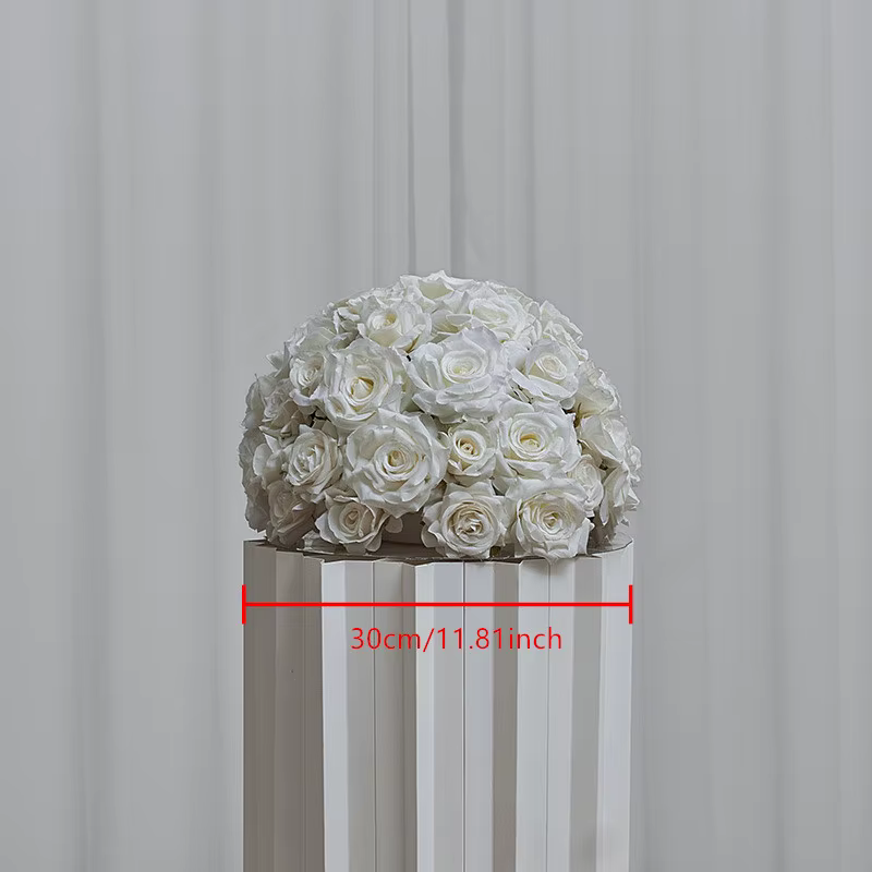 A7612 70/60/50/40/30CM Rose blanche centres de Table de mariage boule de fleur événement fête Banque