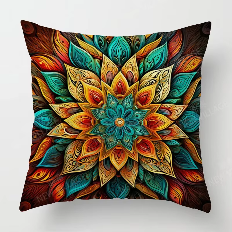 Juste de coussin décorative moderne pour la maison, décoration de salon, canapé abstrait, 45x45cm, 4