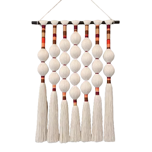 Grande suspension murale en macramé, tissage bohème fait main, tapisserie murale pour le salon, déco