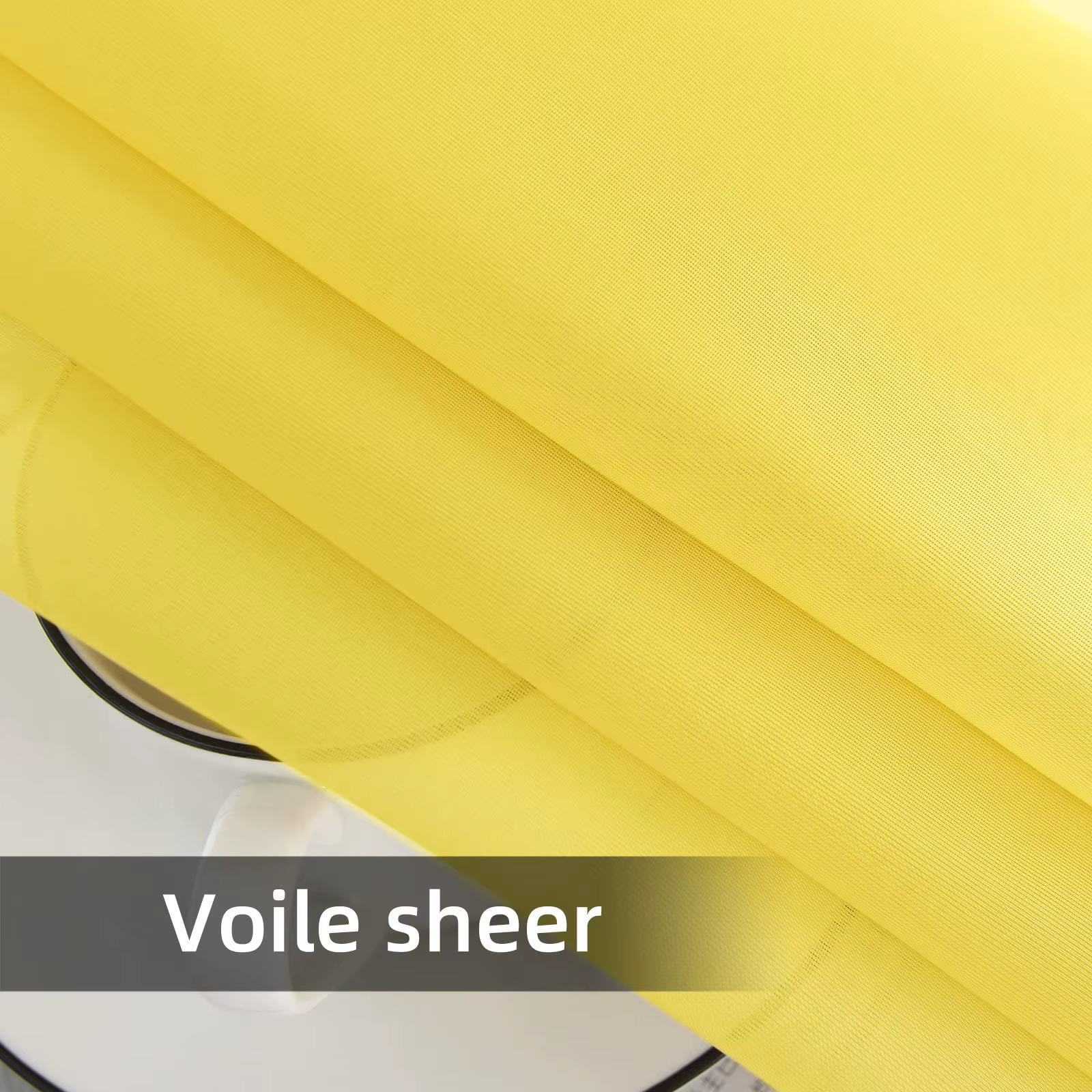 Rideau transparent jaune Simple et moderne, pour salon et chambre à coucher, rideau en Tulle transme