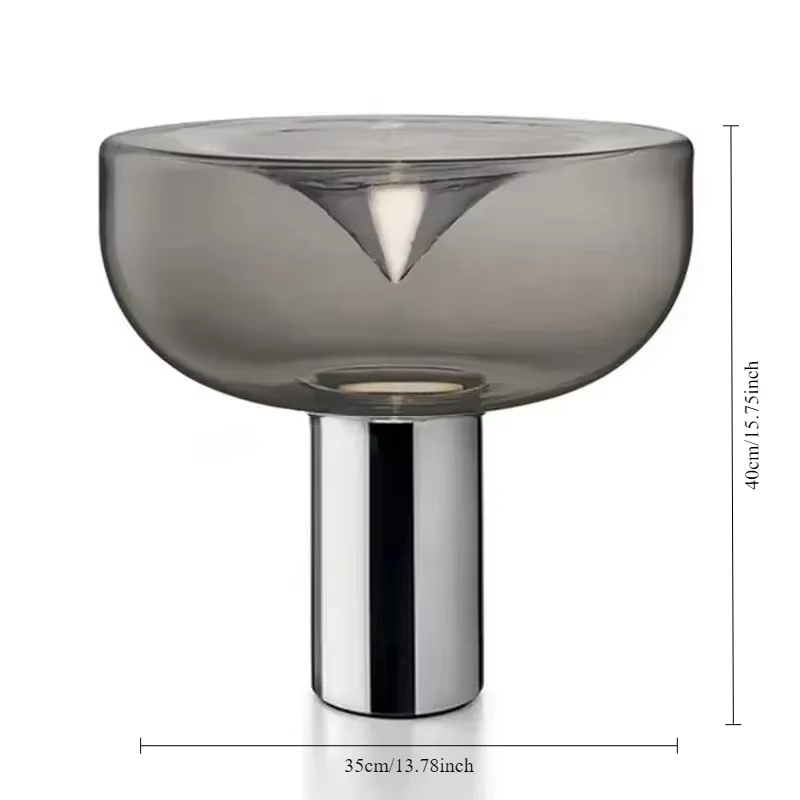 Lampe de Table en verre clair nordique personnalité moderne lampe créative salon bureau café Bar Res