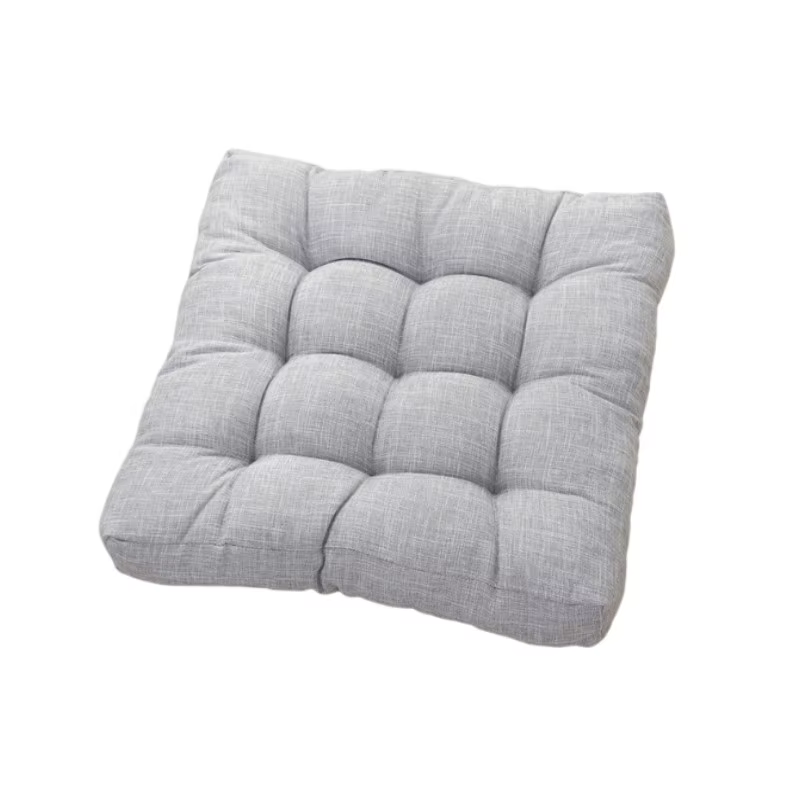Grand coussin de siège carré en coton et lin, Tatami, coussins épais, tapis de siège, coussin de bal
