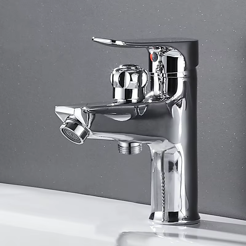 Robinet de lavabo de salle de bains 2 en 1, robinets de Bidet de toilette à main en laiton, pulvéris